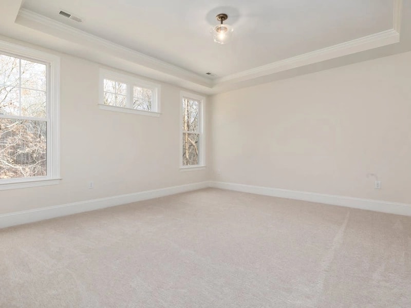 Empty bedroom before virtual staging